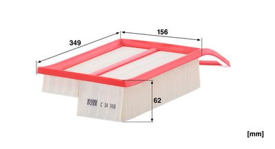 LUFTFILTER MANN-FILTER C34008 1