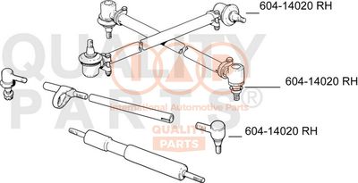 IAP QUALITY PARTS 604-14020 Наконечник рулевой тяги  для LAND ROVER 88/109 (Ленд ровер 88/109)