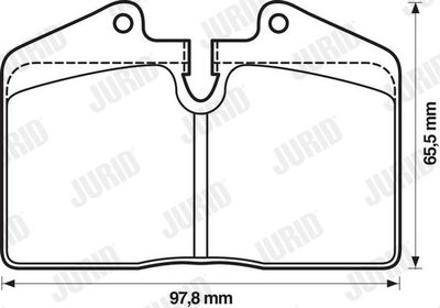 Комплект тормозных колодок, дисковый тормоз JURID 571348J для PORSCHE 968