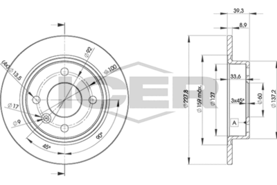 спирачен диск ICER 78BD6165-2