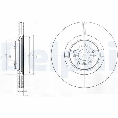 Tarcza hamulcowa DELPHI BG9060