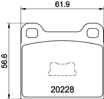 Комплект тормозных колодок, дисковый тормоз MINTEX MDB1081 для AUDI 50