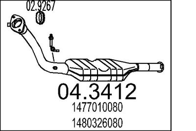 Катализатор MTS 04.3412 для FIAT SCUDO