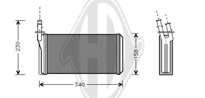 DIEDERICHS DCM1270 Радиатор печки  для ALFA ROMEO 166 (Альфа-ромео 166)