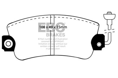 Комплект тормозных колодок, дисковый тормоз EBC Brakes DP417 для DACIA 1300