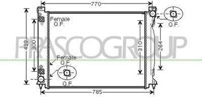 PRASCO AD034R003 Радиатор охлаждения двигателя для AUDI A6 C6 (4F2)