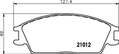 Комплект тормозных колодок, дисковый тормоз HELLA 8DB 355 026-851 для HYUNDAI PONY