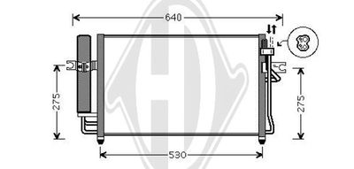 Конденсатор, кондиционер DIEDERICHS DCC1891 для HYUNDAI GETZ