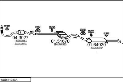 SISTEM DE ESAPAMENT MTS AUDI41980A008886