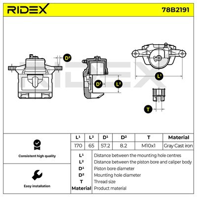 спирачен апарат RIDEX 78B2191