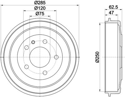 Тормозной барабан TEXTAR 94000900 для BMW 2.5-3.2