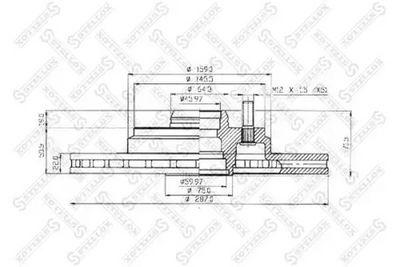 спирачен диск STELLOX 6020-4826V-SX