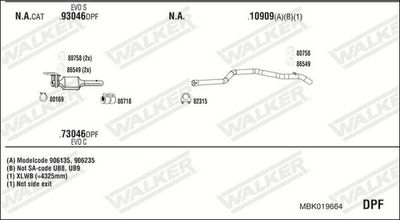 ABGASANLAGE WALKER MBK019664