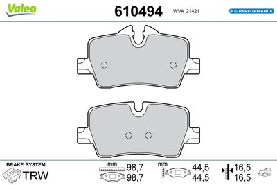 SET PLACUTE FRANA FRANA DISC VALEO 610494