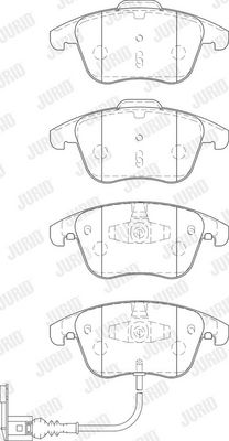 BREMSBELAGSATZ SCHEIBENBREMSE JURID 573246J 1