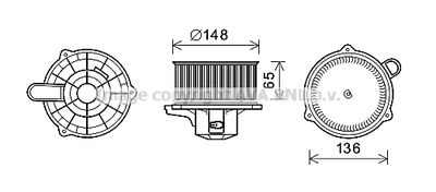 Вентилятор салона AVA QUALITY COOLING KA8240 для KIA PICANTO