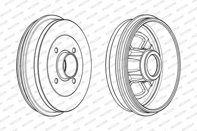 BREMSTROMMEL FERODO FDR329114 2