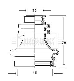 Bellow, drive shaft Borg & Beck BCB2043