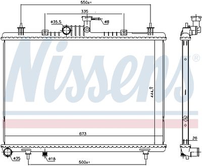 RADIATOR RACIRE MOTOR NISSENS 637643 4