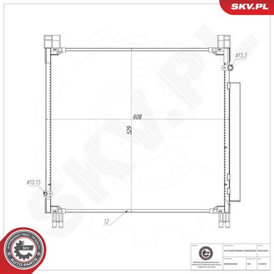 Chladič klimatizácie ESEN SKV 86SKV653