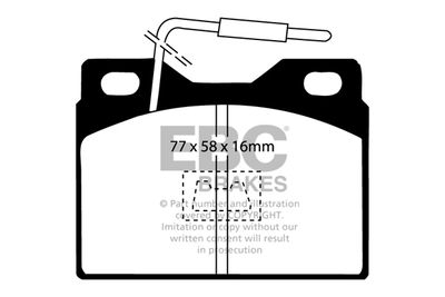 комплект спирачно феродо, дискови спирачки EBC Brakes DP220/9