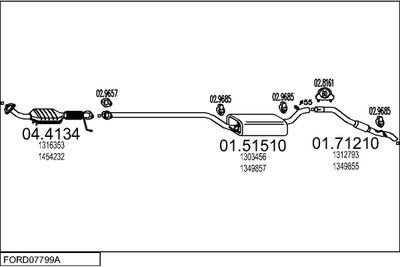 SISTEM DE ESAPAMENT MTS FORD07799A018937