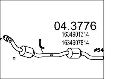Катализатор MTS 04.3776 для MERCEDES-BENZ M-CLASS
