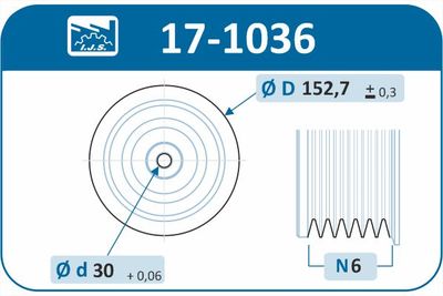 Ременный шкив, коленчатый вал 17-1036