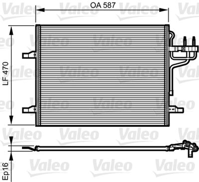VALEO 814185 Радиатор кондиционера  для FORD  (Форд Kуга)