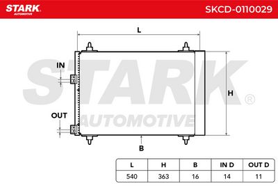 кондензатор, климатизация STARK SKCD-0110029