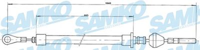 Тросик, cтояночный тормоз SAMKO C1530B для IVECO DAILY