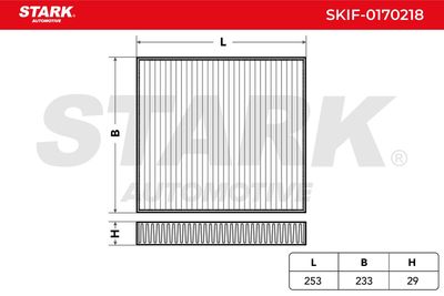 Филтър купе (поленов филтър) STARK SKIF-0170218