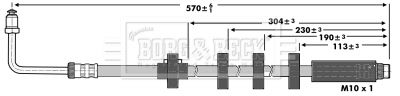 Brake Hose Borg & Beck BBH6906