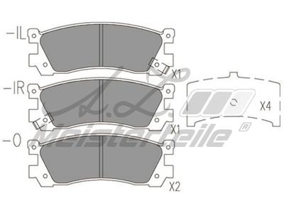 комплект спирачно феродо, дискови спирачки A.Z. Meisterteile AZMT-44-022-1770