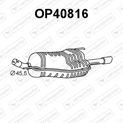 VENEPORTE OP40816 Глушитель выхлопных газов  для OPEL ZAFIRA A вэн (T98) 1.8 16V (F75)