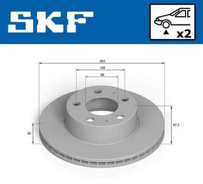 DISC FRANA SKF VKBD80231V2 1