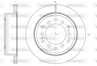 Тормозной диск WOKING D61664.10 для TOYOTA (FAW) PRADO