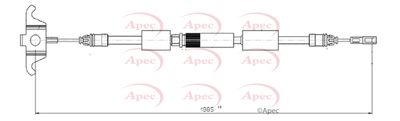 Cable Pull, parking brake APEC CAB1135