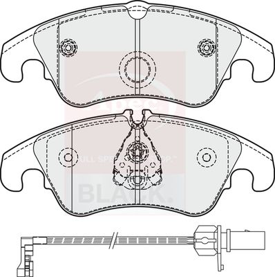 APEC Brake Pad Set, disc brake PAD1861B
