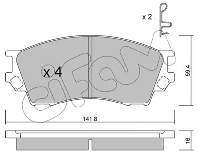 Комплект тормозных колодок, дисковый тормоз CIFAM 822-473-0 для FORD RANGER
