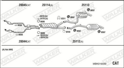 ABGASANLAGE WALKER MBK016593
