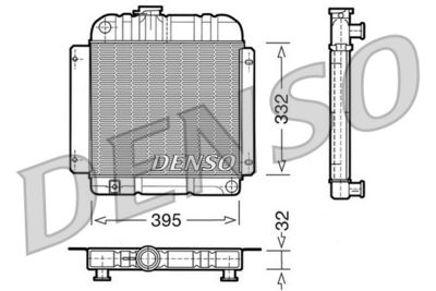 Радиатор, охлаждение двигателя DENSO DRM05001 для BMW 1502-2002