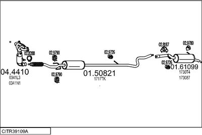 Układ wydechowy MTS CITR39109A028198