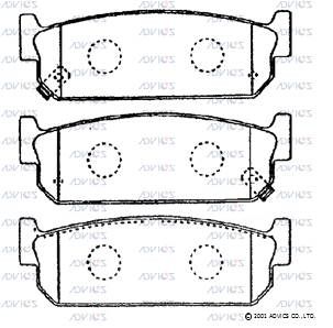 Комплект тормозных колодок, дисковый тормоз ADVICS SN812P для INFINITI J30