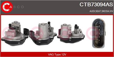 Hrdlo škrticí klapky CASCO CTB73094AS