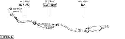 SISTEM DE ESAPAMENT BOSAL SYS00742