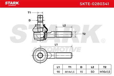 накрайник на напречна кормилна щанга STARK SKTE-0280341