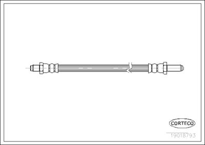 Тормозной шланг CORTECO 19018793 для MG MAESTRO