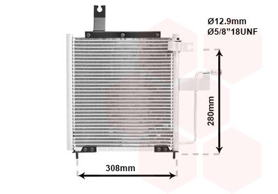 VAN WEZEL 27005197 Радиатор кондиционера  для MAZDA DEMIO (Мазда Демио)