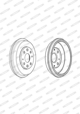 BREMSTROMMEL FERODO FDR329322 4